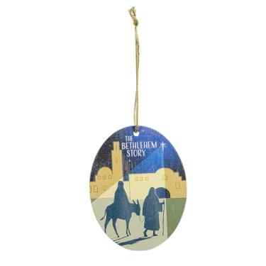 Imagem de Fun Express Enfeites de Natal de madeira de 7,6 cm x 10 cm Significado de Belém - 12 peças