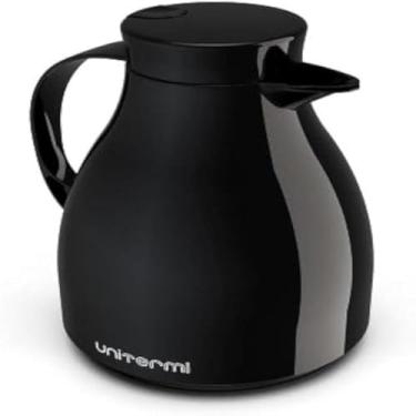 Imagem de Garrafa termica para cafe, com gatilho, portatil e pratica, 1 litro, preta