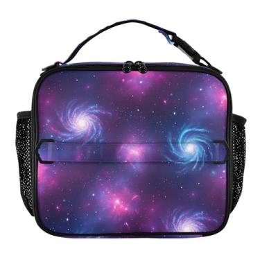 Imagem de Joisal Lancheira colorida roxa rosa para mulheres, meninas, lancheira masculina e infantil, lancheira para trabalho, bolsa térmica para adultos