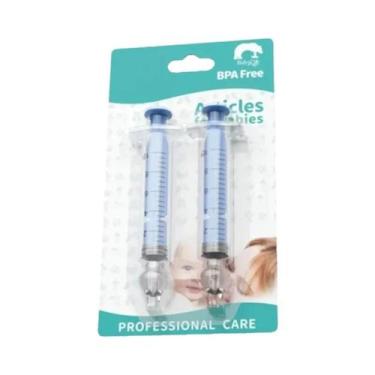 Imagem de Conjunto De Seringa Nasal Para Bebês De 20ML Com 5 Cabeçotes De Silico