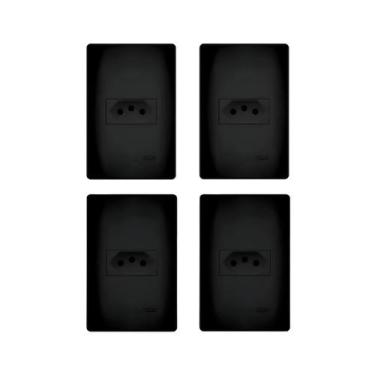 Imagem de kit Com 2 Tomadas 20A + 2 Tomadas 10A 250v Black - Fame