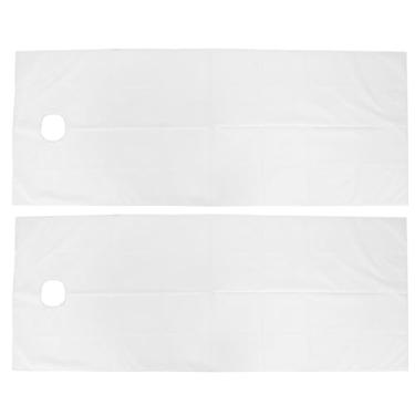 Imagem de Generic Lençol de Cama à Prova D'água Respirável, Resistente a óleo, Acabamento Requintado, Tecido de Poliéster Adequado para a Pele, Cuidado Suave para Massagem de Salão de Beleza, 2 Peças (Branco)