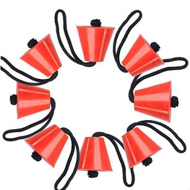 Imagem de Amarine Made Pacote com 8 kits de plugue universal de caiaque, plugues de silicone para buracos de drenagem com cordão adequado para caiaques e canoas (vermelho)