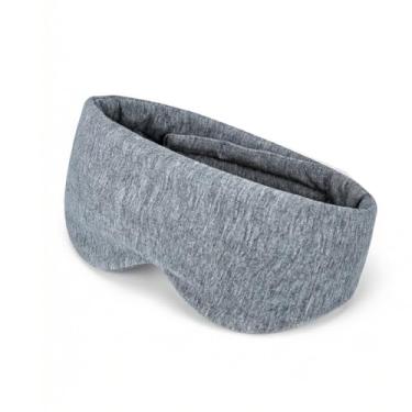 Imagem de Máscara de dormir de algodão para mulheres e homens - venda para viagem com bloqueio de luz, sombra suave de pressão zero com alça ajustável para dormir de lado, cochilos e ioga