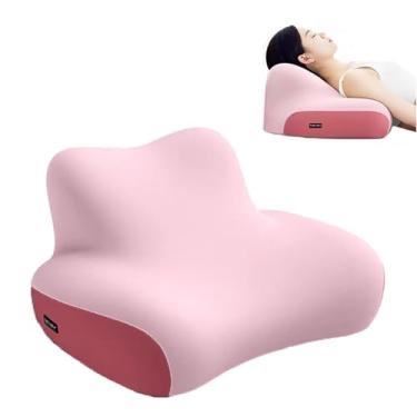 Imagem de Almofada ergonômica de espuma viscoelástica para dormir, travesseiro de leitura para cama, suporte ergonômico para dor nas costas, refluxo ácido e sentar-se, ideal para massagem, com capa removível