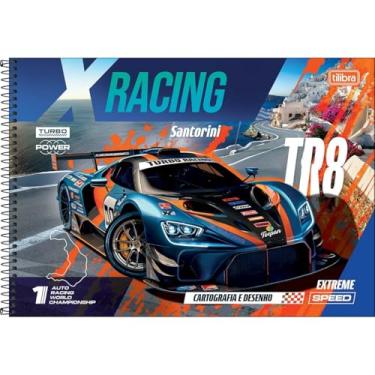 Imagem de Caderno de Desenho X-Racing TILIBRA - 80 Folhas (Santori)