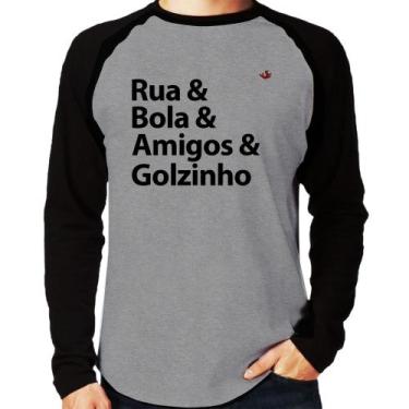 Imagem de Camiseta Raglan Rua & Bola & Amigos & Golzinho Manga Longa - Foca na M