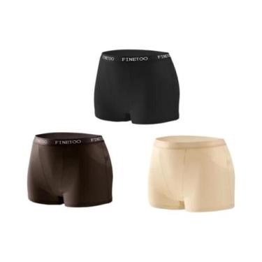 Imagem de Calcinhas Esportivas Femininas De Algodão Sem Costura 3 Peças Cores Só