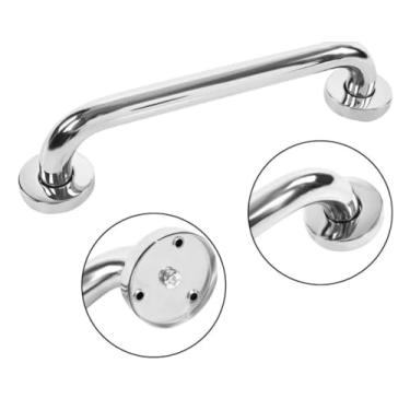 Imagem de Barra Alça De Apoio Corrimão Banheiro Segurança Idoso Deficiente 40cm Inox Não Enferruja Acessibilidade Suporte Pegador Design Elegante