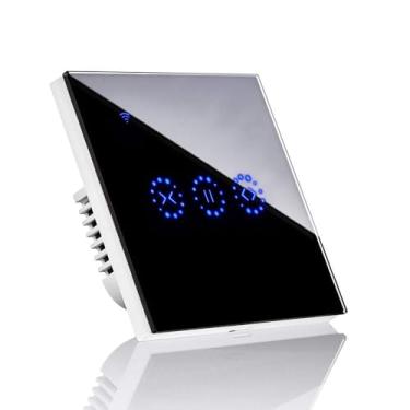 Imagem de Interruptor de Cortina WiFi Controle Remoto para Persianas Elétricas Cortinas Rolantes Portões Garagem por Voz Programação Acesso via APP eWeLink Comp