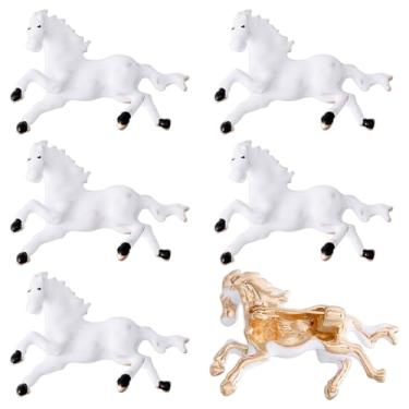 Imagem de WADORN Broche de cavalo alfinete de lapela, broche de lapela de cavalo para mulheres e homens, broche de cavalo galopante, esmalte antigo, broches, acessórios para roupas, fantasia, suéter, vestido