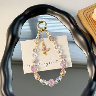 Imagem de Corrente de telefone borboleta Y2K cordão de celular doce amor coração corrente contas capa de telefone corrente pendurada acrílico (estilo C)