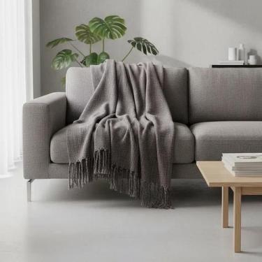 Imagem de Manta Para Sofá Em Algodão Marrom Mesclado 2,40 X 1,80 - brianoredes