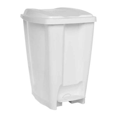 Imagem de Cesto Com Pedal 40 Litros Branco Jaguar