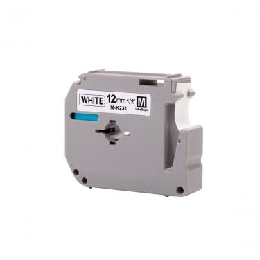 Imagem de Fita Para Rotulador Brother M-k231 12mm Preto Sobre Branco