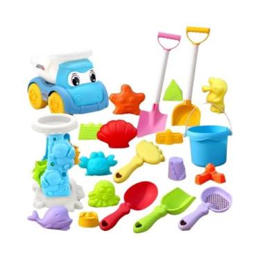 Imagem de Conjunto De Brinquedos De Praia Para Crianças: Pá, Balde, Ampulheta E 