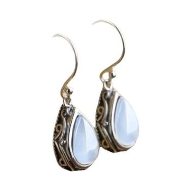 Imagem de Brincos Pendentes De Pedra Pera Verde E Vermelha Para Mulheres, Estilo