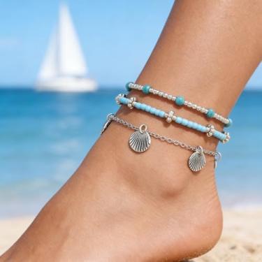 Imagem de Tornozeleira feminina, um acessório de tornozelo adaptável e elegante feito para complementar seu visual para passeios casuais, dias de praia e encontros sociais relaxados