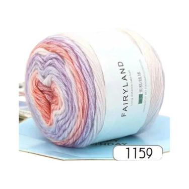 Imagem de Fio De Lã Arco-Íris 100g Macio Para Tricô Manual De Chapéus, Cachecóis