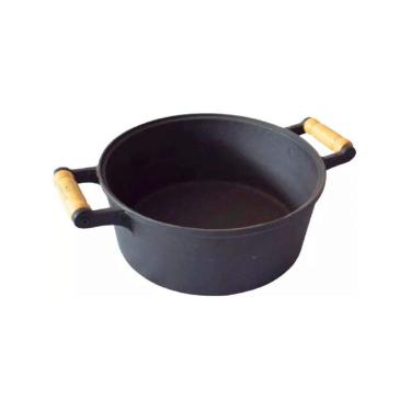 Imagem de Caçarola Ferro Fundido 2 Alças Sem Tampa 10,8 Lt
