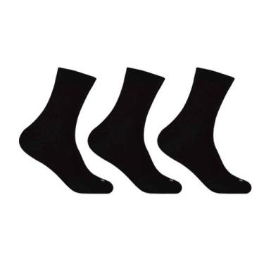Imagem de Meia Hoahi Kit C/3 Cano Longo, Preto, 39-43