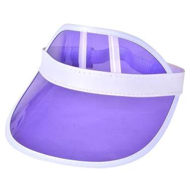 Imagem de Kit 2 Viseira Transparente Anitta Verão Piscina Sol Praia Proteção Cor