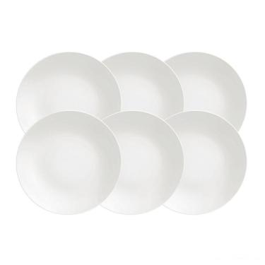 Imagem de Kit Prato Raso Tramontina Leonora Em Porcelana 25 Cm 06 Peças Tramontina