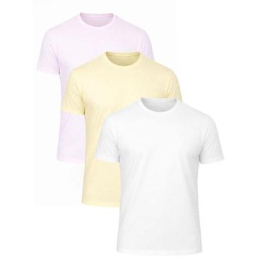 Imagem de Kit 3 Camisetas Masculina Algodão Premium-Masculino