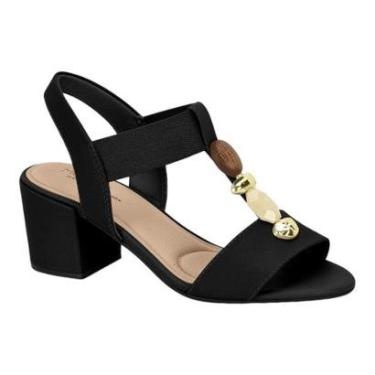 Imagem de Sandalia Modare 7109.465 Pedraria Salto Grosso Elastico Feminino-Feminino