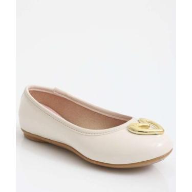 Imagem de Sapatilha Infantil Detalhe Metalizado Molekinha Branco-99041, 25, Bran