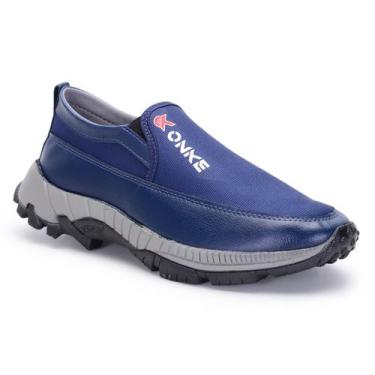 Imagem de Tênis Masculino Slip-On Resistente Solado Tratorado - ONKE, Azul, 42
