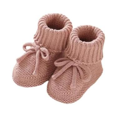 Imagem de Sapatos Unissex Para Bebês, Sola Macia, Tricotados, Para Recém-nascido