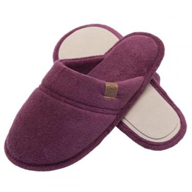 Imagem de Pantufa Flex Puff: Estilo e Conforto Atoalhado - Bordô - 35/36, Bordô,