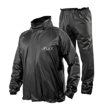 Imagem de Capa de chuva PVC Flex Gola Delta Capas PP P M G GG, Preto, GG