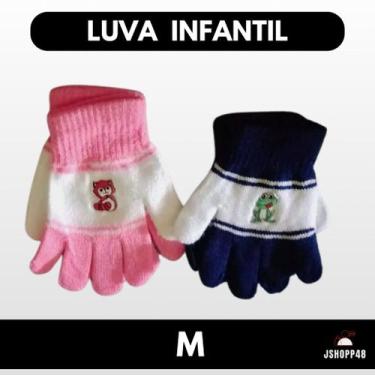 Imagem de Kit 3 Pares Luvas Infantil P M G Menina e Menino Elástica Confortável 