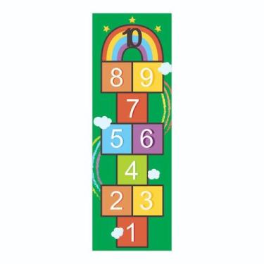 Imagem de Amarelinha Tapete Adesivo Autocolante Decoração Quarto Infantil Escola