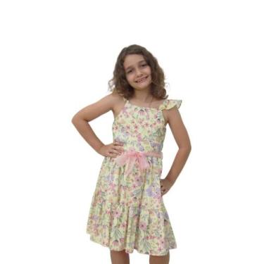 Imagem de Vestido infantil menina - Lausalê, Amarelo, 10