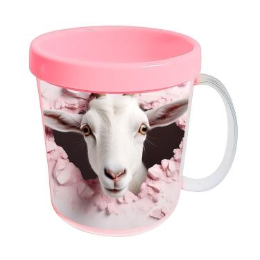 Imagem de Kit 10 Canecas Acrílicas 350ml Fazendinha Cabra Charmosa