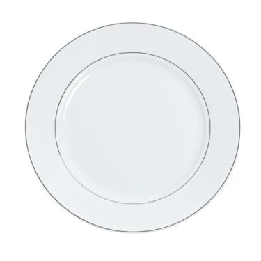 Imagem de Prato raso Majesty Silver em porcelana D27cm branco