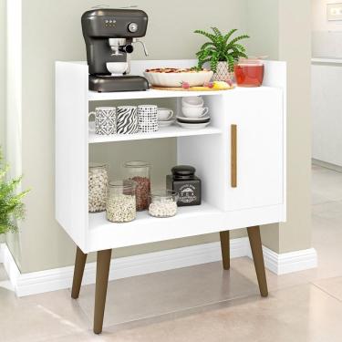 Imagem de Buffet Mesinha Coffee Com Porta Phill Branco