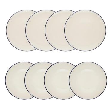 Imagem de Conjunto de Pratos 8 Peças Oxford Unni Riacho