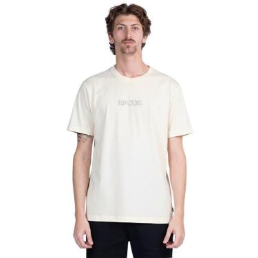 Imagem de Camiseta Rip Curl Outline Offwhite Masculina-Masculino