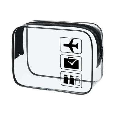 Imagem de Bolsa De Viagem Transparente Aprovada Pela TSA Para Artigos De Higiene