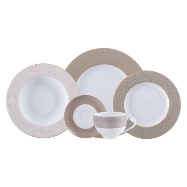 Imagem de Aparelho De Jantar Tramontina Aurum Em Porcelana Decorada 30 Peças