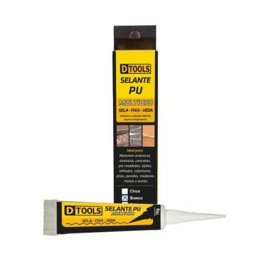 Imagem de Selante Pu Multiuso Branco 70g Vedação Acabamento Colagem Alta Durabilidade Dtools