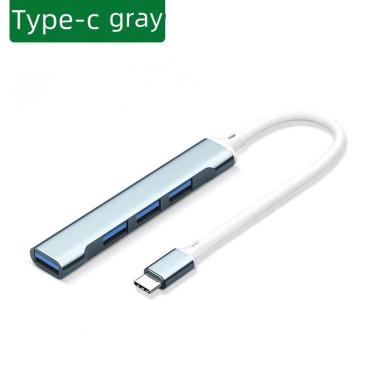 Imagem de Hub Usb-C 3.0 Tipo 3.1 4 Portas com Otg em Liga de Alumínio para Computador e Celular Oem