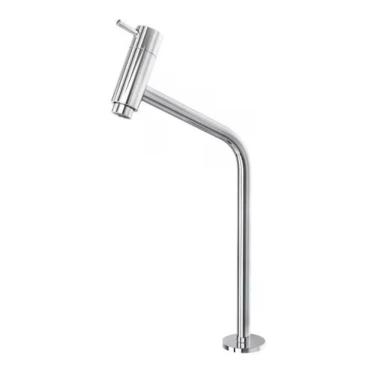 Imagem de Torneira para Banheiro Link Bica Alta com Válvula Cerâmica para Bancada em Latão Cromado Economia de Água Prata OEM