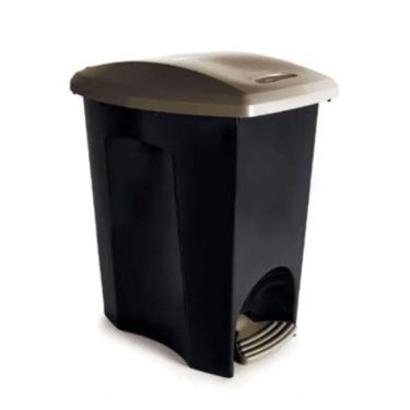 Imagem de Lixeira De Plástico Ecoblack Com Pedal 7 Litros - Plasutil
