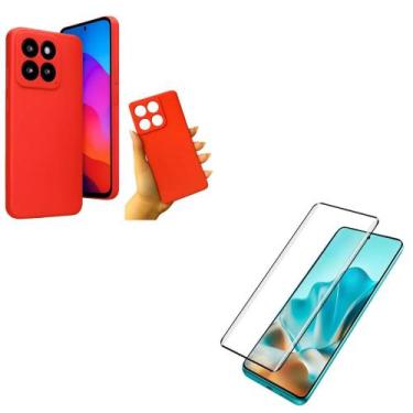 Imagem de Película 3D Curvada Tela Toda Moto Edge 60 Pro + Capinha Aveludada Cas