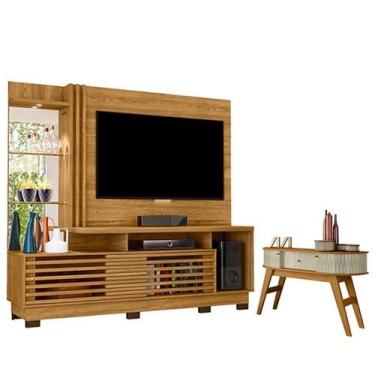 Imagem de Estante Home Theater Frizz Plus Cumaru com Pés com Aparador Estoril Cu